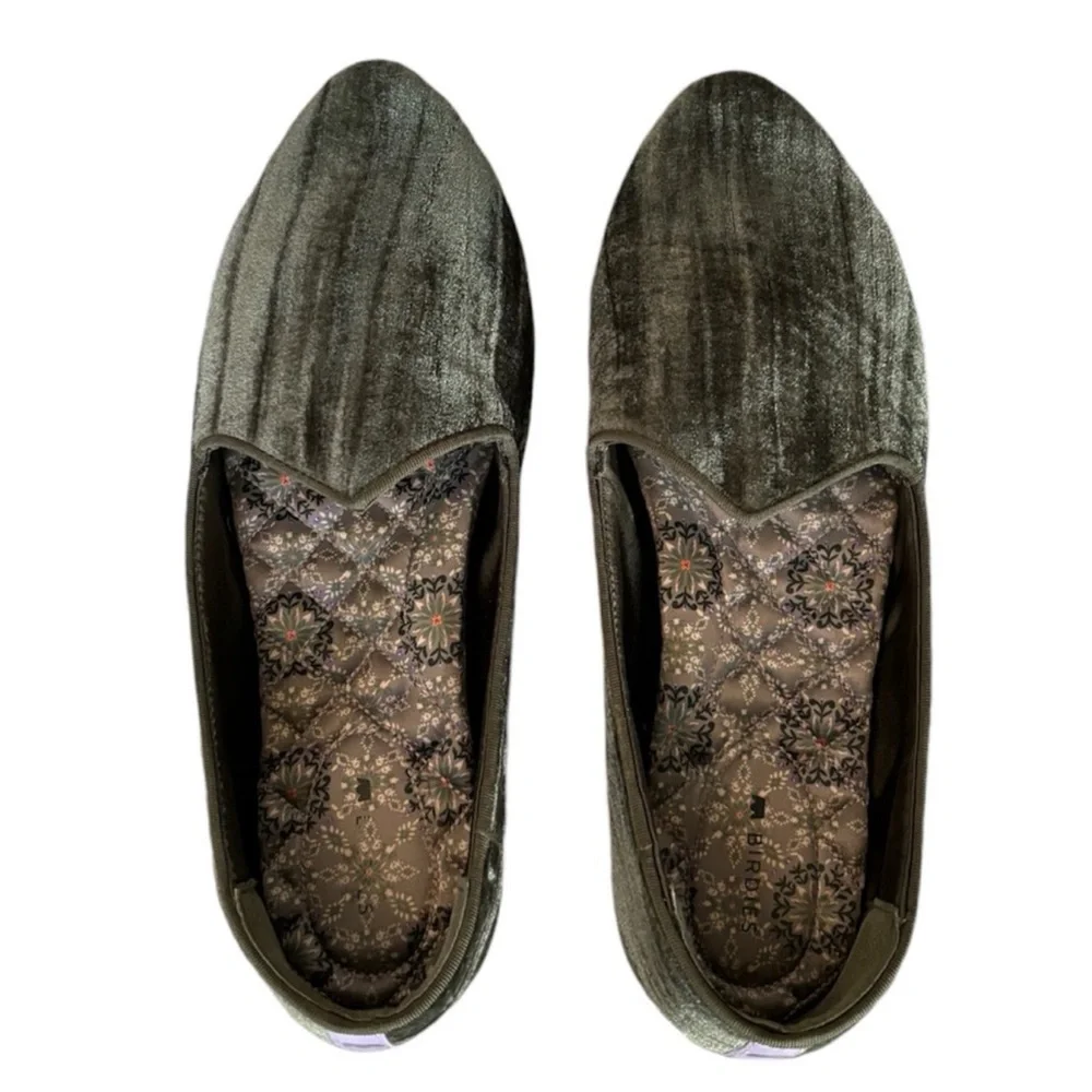 NWOB! Birdies Donqun Striped Crushed Velvet Driving Loafers/Flats